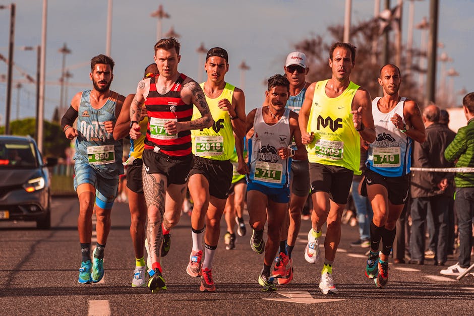 A diverse group of marathon runners